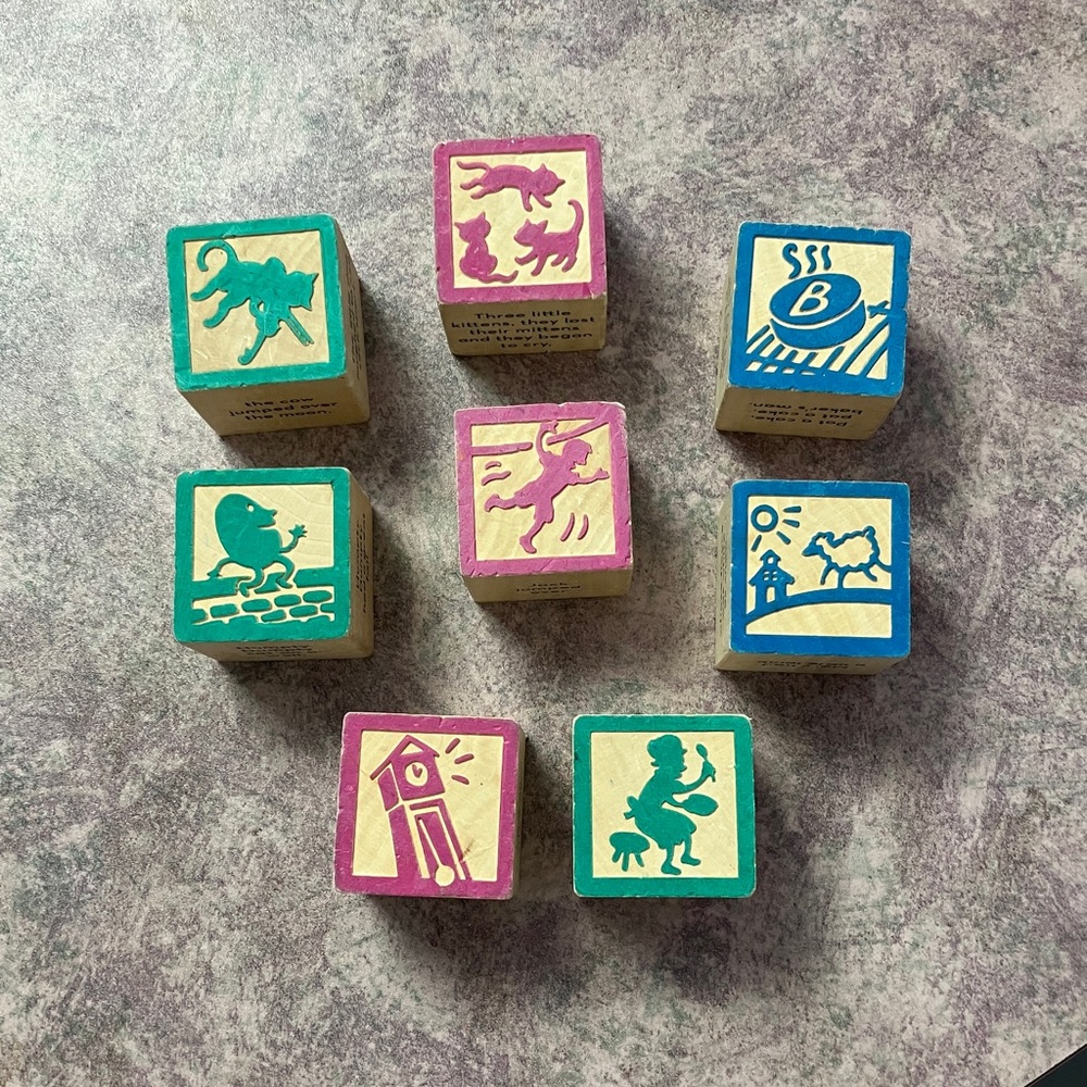Wooden Nursery Rhyme Blocks (8)